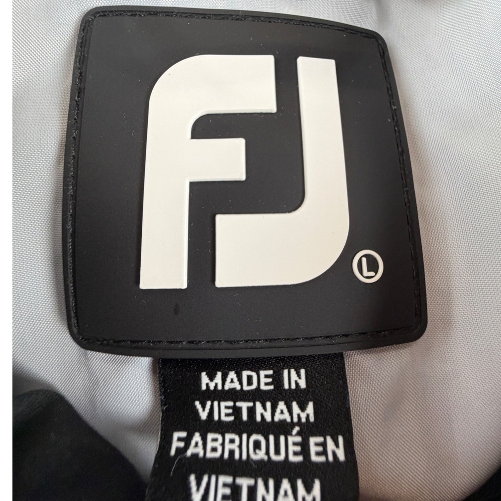 FootJoy Mens Large‎ Short Sleeve Quarter Zip Windbreaker Encinitas Ranch Black - Picture 4 of 6
